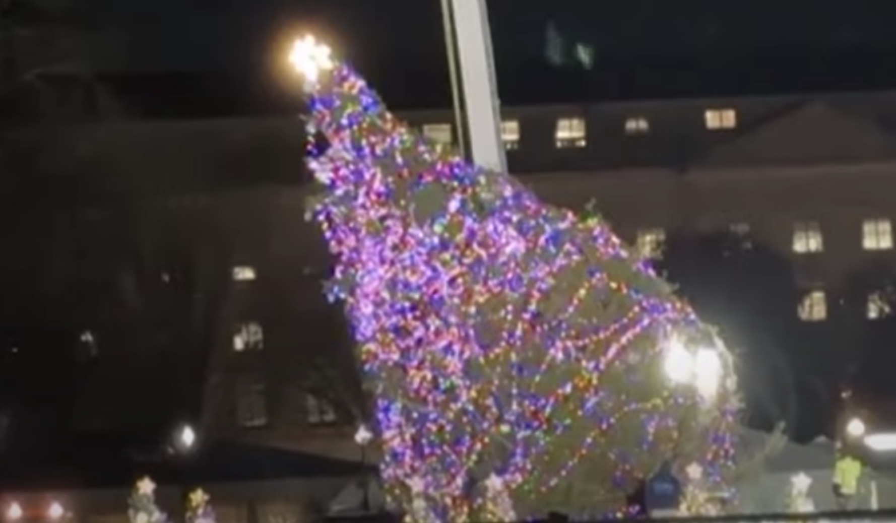 Biden’s White House Christmas Tree Falls Down State of the Union