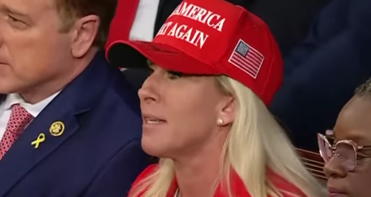 Marjorie Taylor Greene Breaks House Rules To Wear Maga Hat At State Of